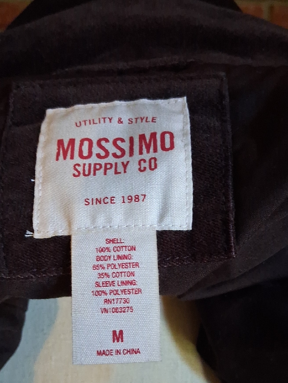 Mossimo Supply Co. Dark Brown Corduroy Double-Breasted Pea Coat - Picture 3 of 6